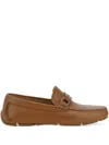 Ferragamo Brown Loafers With Ganicini Plaque On The Front In Leather Man In Brown