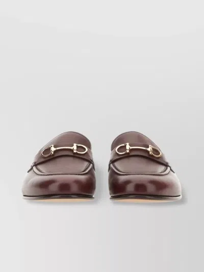 Ferragamo Gancini Ornament Loafers Featuring Gold-tone Hardware