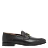 Ferragamo Gancini Ornament Mule Loafers In Black