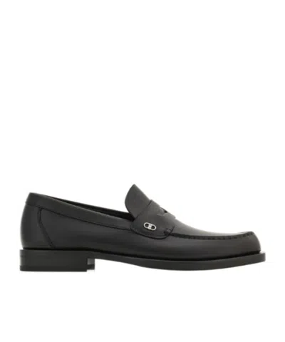 Ferragamo Bacco Loafers In Black