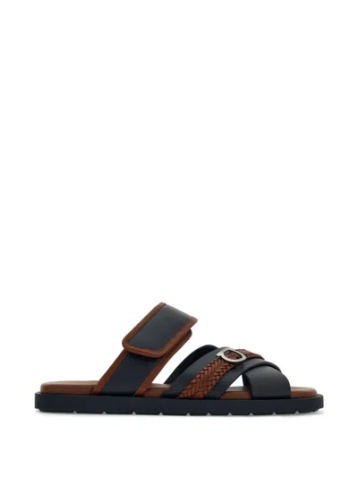 Ferragamo Gancini Ornament Sandal In Blue