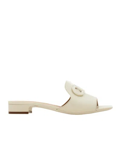 Ferragamo Slide Gancini Blanc Taille 40 In White