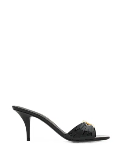 Ferragamo Gancini Ornament Slides In Black
