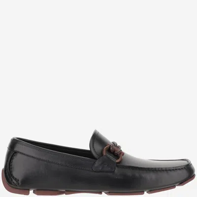 FERRAGAMO GANCINI ORNAMENTED DRIVER LOAFERS