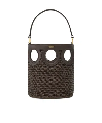Ferragamo Gancini Outline Bucket Bag (xs)