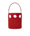 Ferragamo Gancini Outline Bucket Bag (xs) In Red
