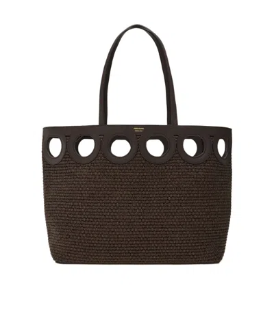 Ferragamo Gancini Outline Tote Bag (l)