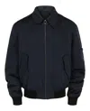 Ferragamo Gancini Padded Bomber Jacket In Blue