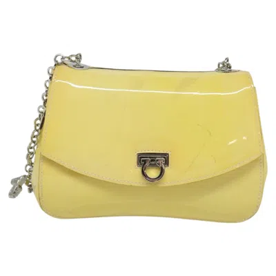 Pre-owned Ferragamo Gancini Patent Leather Shoulder Bag ()