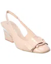 Ferragamo Gancini Patent Slingback Pump In Pink