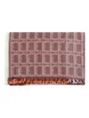 Ferragamo Gancini-pattern Cotton Scarf In Pink