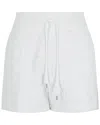 Ferragamo Gancini Pattern Drawstring Short In White