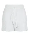 Ferragamo Gancini Pattern Drawstring Shorts In White