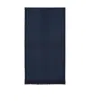 Ferragamo Gancini Pattern Frayed Scarf In Black