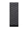 Ferragamo Gancini-pattern Knitted Scarf In Black