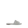 Ferragamo Gancini Pattern Sandals In White
