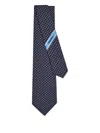 Ferragamo Gancini-pattern Silk Tie In Blue