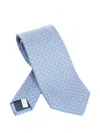 Ferragamo Gancini-pattern Tie In Blue