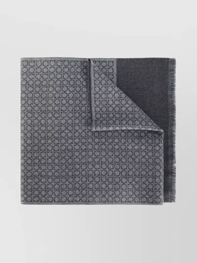 Ferragamo Gancini Pattern Wool Scarf