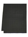 Ferragamo Gancini-patterned Scarf In Black