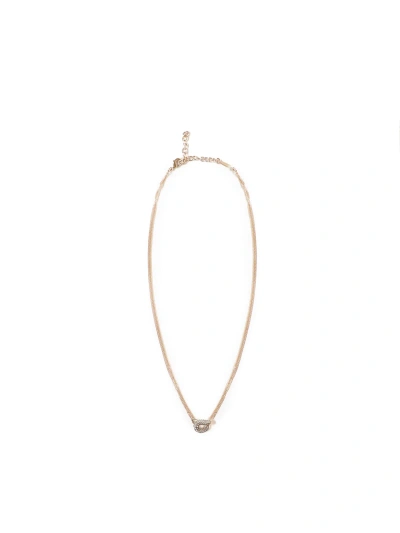 Ferragamo Gancini Necklace In Brass In Golden