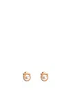 Ferragamo Circular Pearl Earrings With Brass Frame