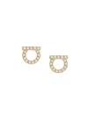 Ferragamo Gancini Pearls Earrings In Gold