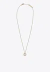Ferragamo Gold-colored Necklace With Gancini Charm In Gold
