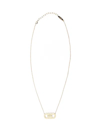 Ferragamo Gancini Pendant Necklace In Gold
