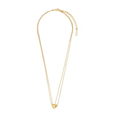 Ferragamo Gancini Pendant Necklace In Yellow