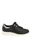 Ferragamo Gancini Perforated Sneakers In Black