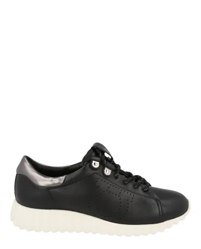 FERRAGAMO GANCINI PERFORATED SNEAKERS