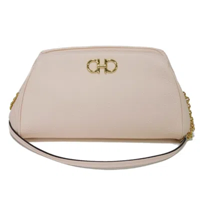 Pre-owned Ferragamo Gancini Pink Pink Clutch Bag Shoulder Bag () In Multi