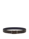 Ferragamo Reversible Leather Buckled Belt