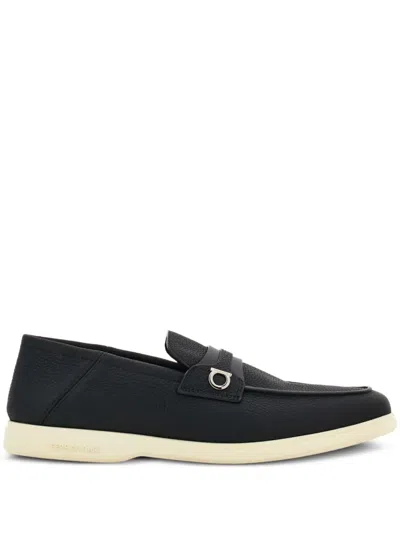 Ferragamo Gancini-plaque Leather Loafers