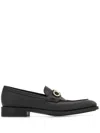 Ferragamo Round Head Business Casual Shoes In Black