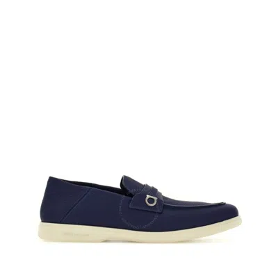 FERRAGAMO FERRAGAMO GANCINI PLAQUE LEATHER LOAFERS