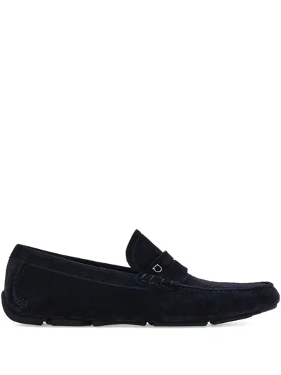 Ferragamo Gancini-plaque Loafers In Black