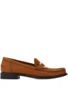 Ferragamo Moccasin With Gancini Ornament In Brown