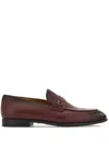 Ferragamo Gancini-plaque Loafers In Brown