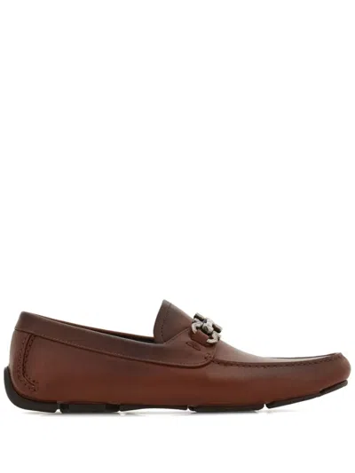 Ferragamo Parigi Suede Loafers In Cocoa,biscotto