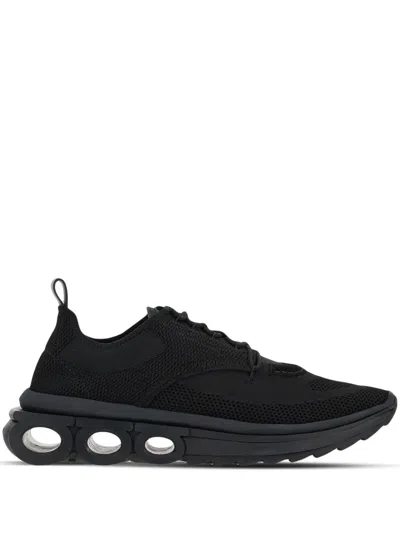 Ferragamo Woman Sneakers Black Size 8 Textile Fibers