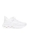 Ferragamo Nima Skin Leather Running Sneakers In White