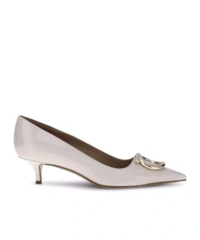 Ferragamo Gancini Plaque Pointed Toe Pumps