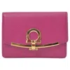 Ferragamo Gancini-plaque Purse In Pink Leather In Pink