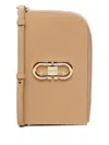 Ferragamo Gancini-plaque Zip-around Wallet In Brown