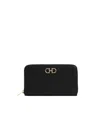 Ferragamo Gancini Continental Wallet In Black