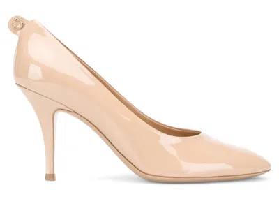 Pre-owned Ferragamo Gancini Pointedtoe Pumps (women's) Sneakers In Neutrals