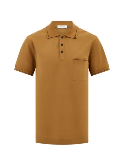 Ferragamo Gancini Polo Shirt In Brown