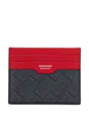 Ferragamo Gancini-print Card Holder In Grey